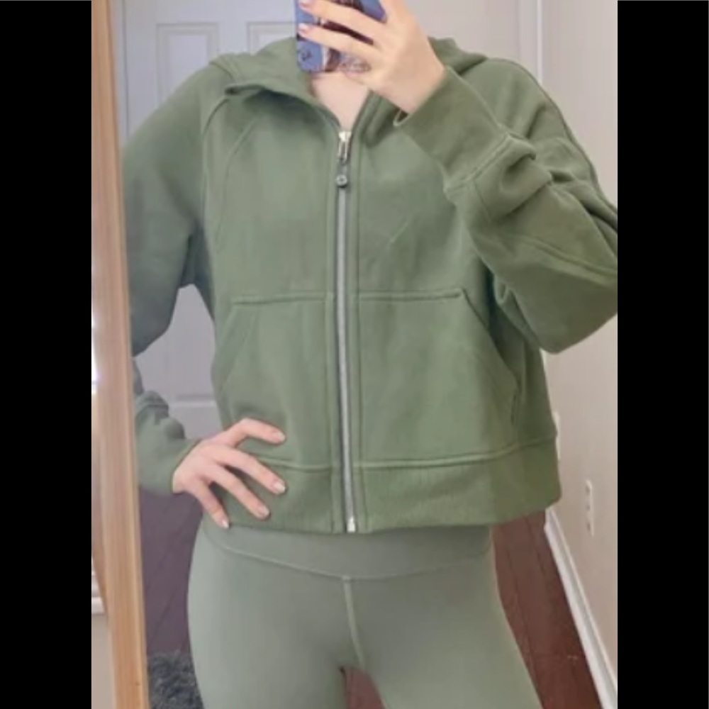 💚LULULEMON SCUBA HOODIE FULL ZIP-GREEN TWILL-M/L-XL/XXL💚 - Picture 12 of 16
